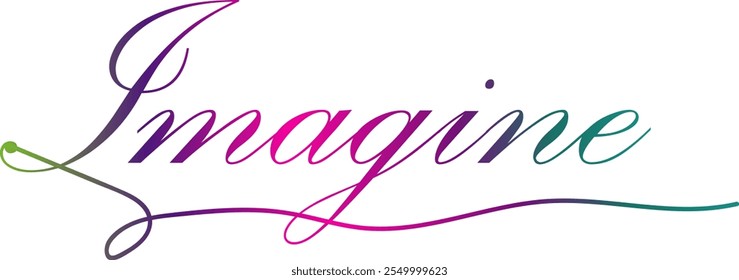 Imagine text, gradient color Imagine text