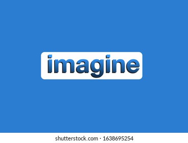 imagine typography modern color design concept. vector illustration template
