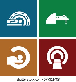 imaging icons set. Set of 4 imaging filled icons such as 