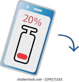 Imaginando que el nivel de batería del smartphone es bajo