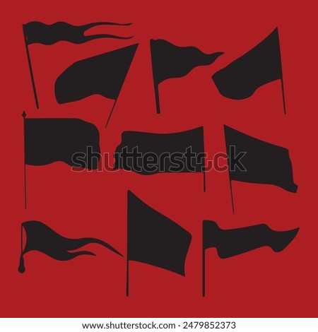 Imam al Husayn flags silhouette.