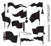 Imam Hussain flag silhouette art.