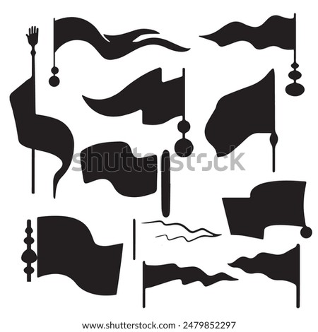 Imam Hussain flag silhouette art.