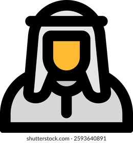 imam icon design fill color style