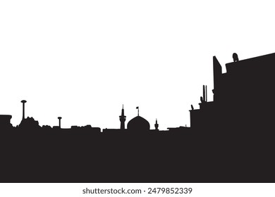 Imam Reza holy shrine silhouette.