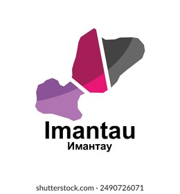 Imantau City Map Illustration Design, World Map International vector template colorful graphic design template