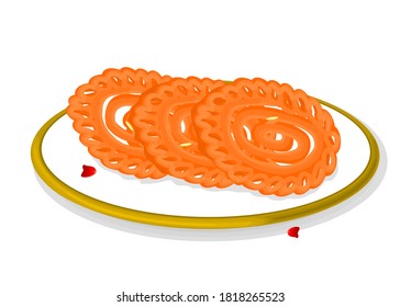 Imarti Indian Sweets or Mithai Food Vector