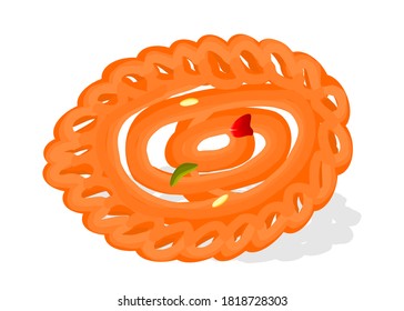 Imarti Indian Sweets or Mithai Food Vector