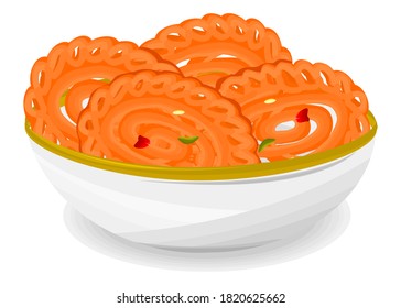 Imarti Indian Sweets or Mithai Food Vector