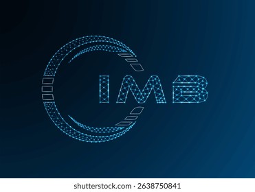 IMB low poly letter logo vector design. IMB lower poly logo design. Low poly logo.