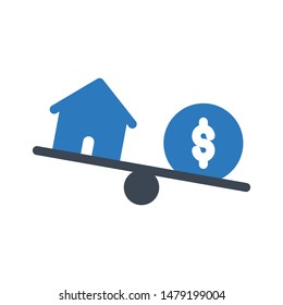 imbalance glyph colour vector icon