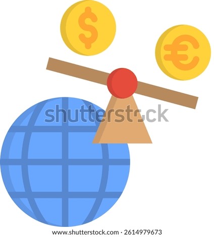 Imbalance Icon Flat Vector Illustration