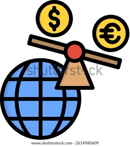 Imbalance Icon Lineal Color Vector Illustration