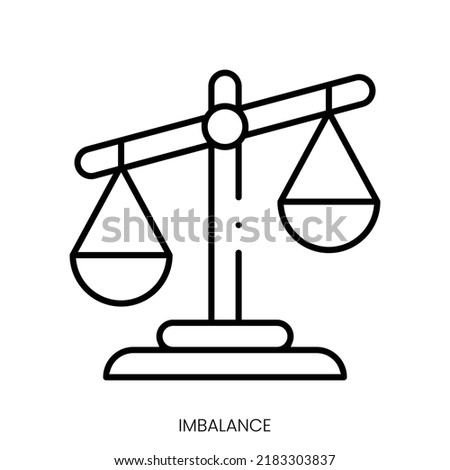 imbalance icon. Linear style sign isolated on white background. Vector illustration