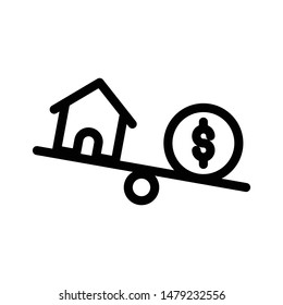 imbalance thin line vector icon