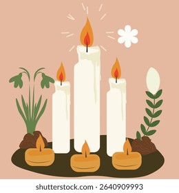  Imbolc Awakening of Spring Vector Illustration
