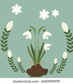  Imbolc Awakening of Spring Vector Illustration