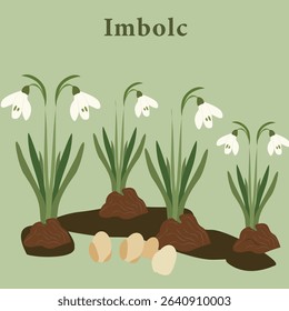  Imbolc Awakening of Spring Vector Illustration