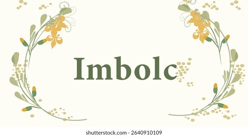 Imbolc Early Spring Celtic Festival Vector illustration