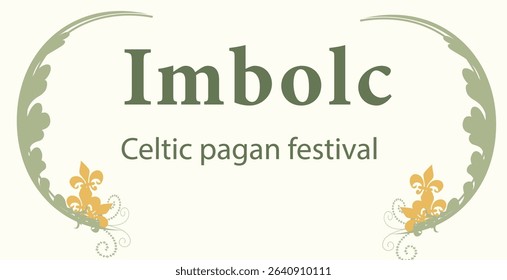 Imbolc Early Spring Celtic Festival Vector illustration