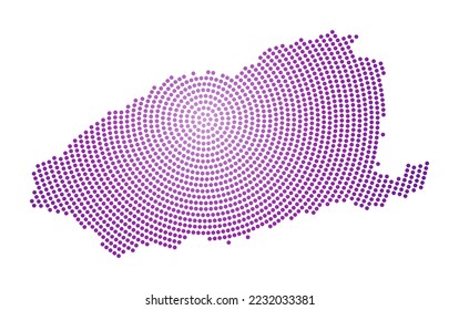 Imbros dotted map. Digital style shape of Imbros. Tech icon of the island with gradiented dots. Neat vector illustration.