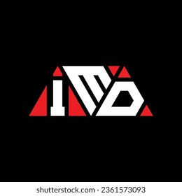 IMD triangle letter logo design with triangle shape. IMD triangle logo design monogram. IMD triangle vector logo template with red color. IMD triangular logo Simple, Elegant, and Luxurious design.