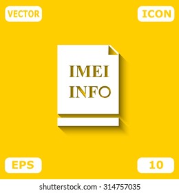 Imei info file icon. Vector.