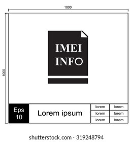 Imei info file icon. Vector.
