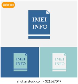 Imei info file icon. Vector.