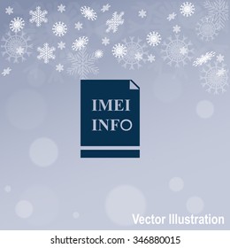 Imei info file icon. Vector.