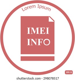 Imei info icon vector