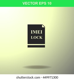 Imei lock icon. Illustration for business.