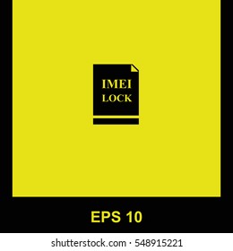 Imei lock vector black icon. Isolated illustration. Business picture.
