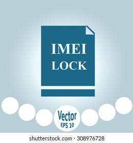 Imei lock vector icon