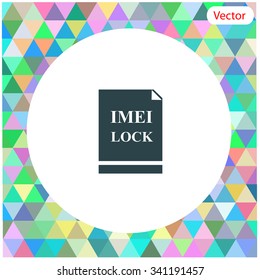 Imei lock vector icon.