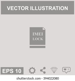 Imei lock vector icon.