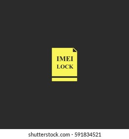 Imei lock vector  icon.