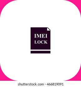 Imei lock vector icon on white background.