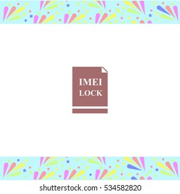 Imei lock vector icon on white background. Isolated illustration. Business picture.