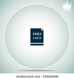 Imei lock  vector illustration.