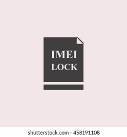 Imei lock web icon. Isolated illustration