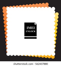 Imei unlock  icon. Vector design.