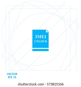 Imei unlock  icon. Vector design.