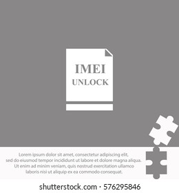 Imei unlock  icon Vector design.