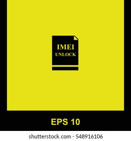 Imei unlock vector black icon. Isolated illustration. Business picture.