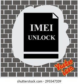 Imei unlock vector icon