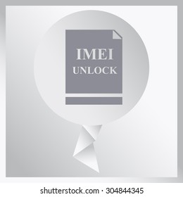 Imei unlock vector icon