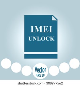 Imei unlock vector icon