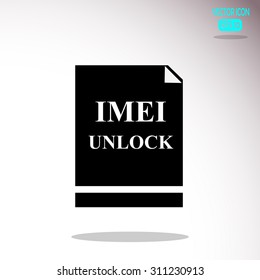 Imei unlock vector icon