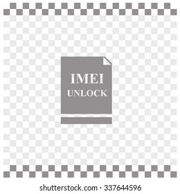 Imei unlock vector icon.